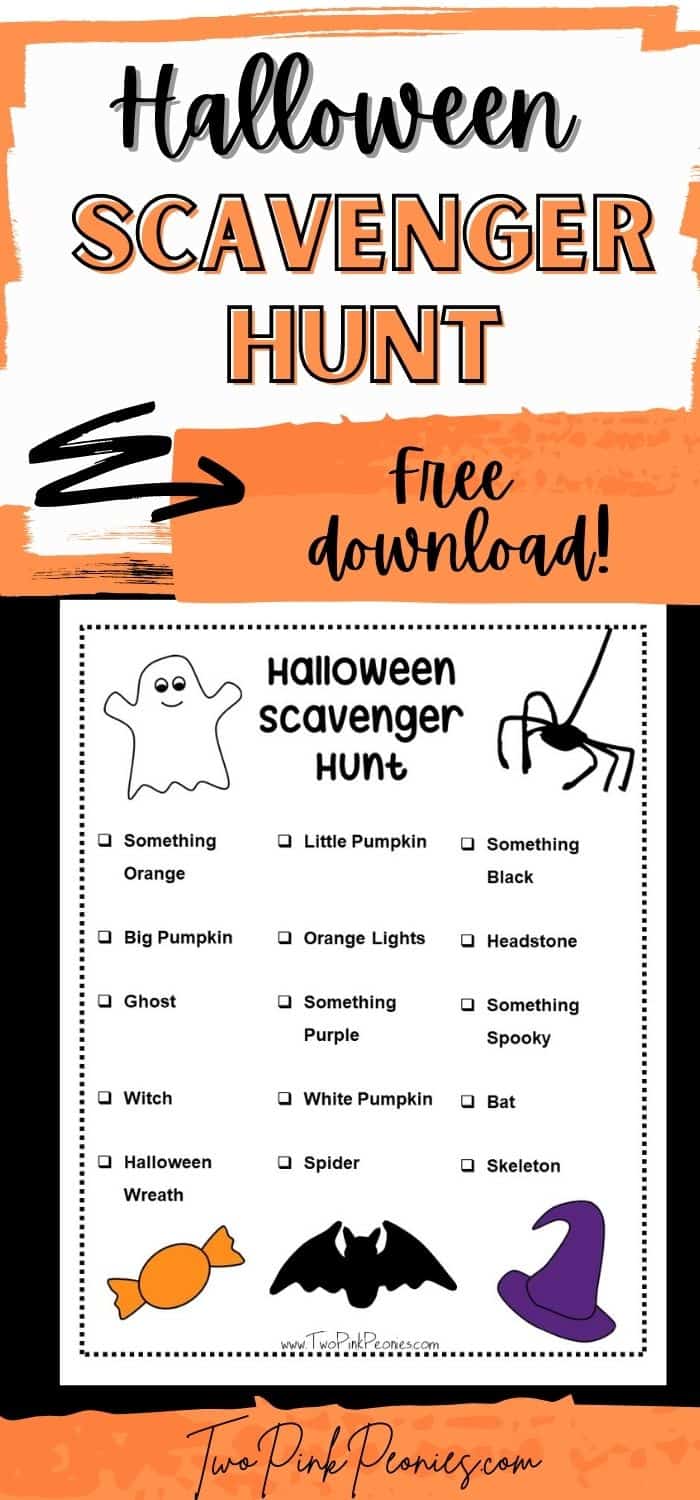 printable halloween scavenger hunt