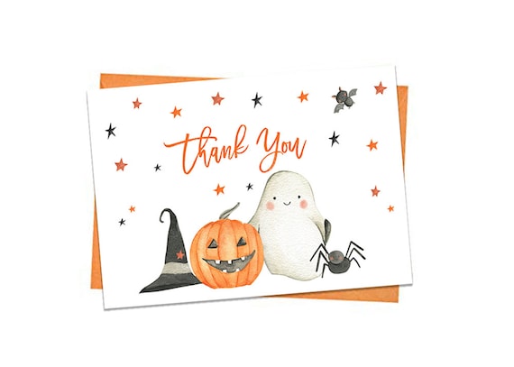printable halloween thank you cards