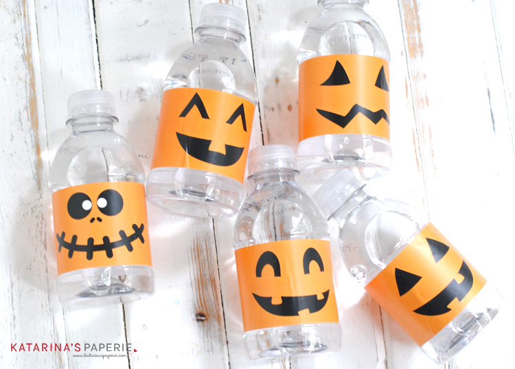 Free Printable Pumpkin Water Bottle Labels -