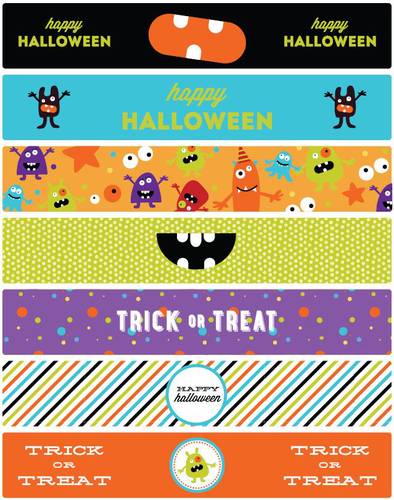 printable halloween water bottle labels free