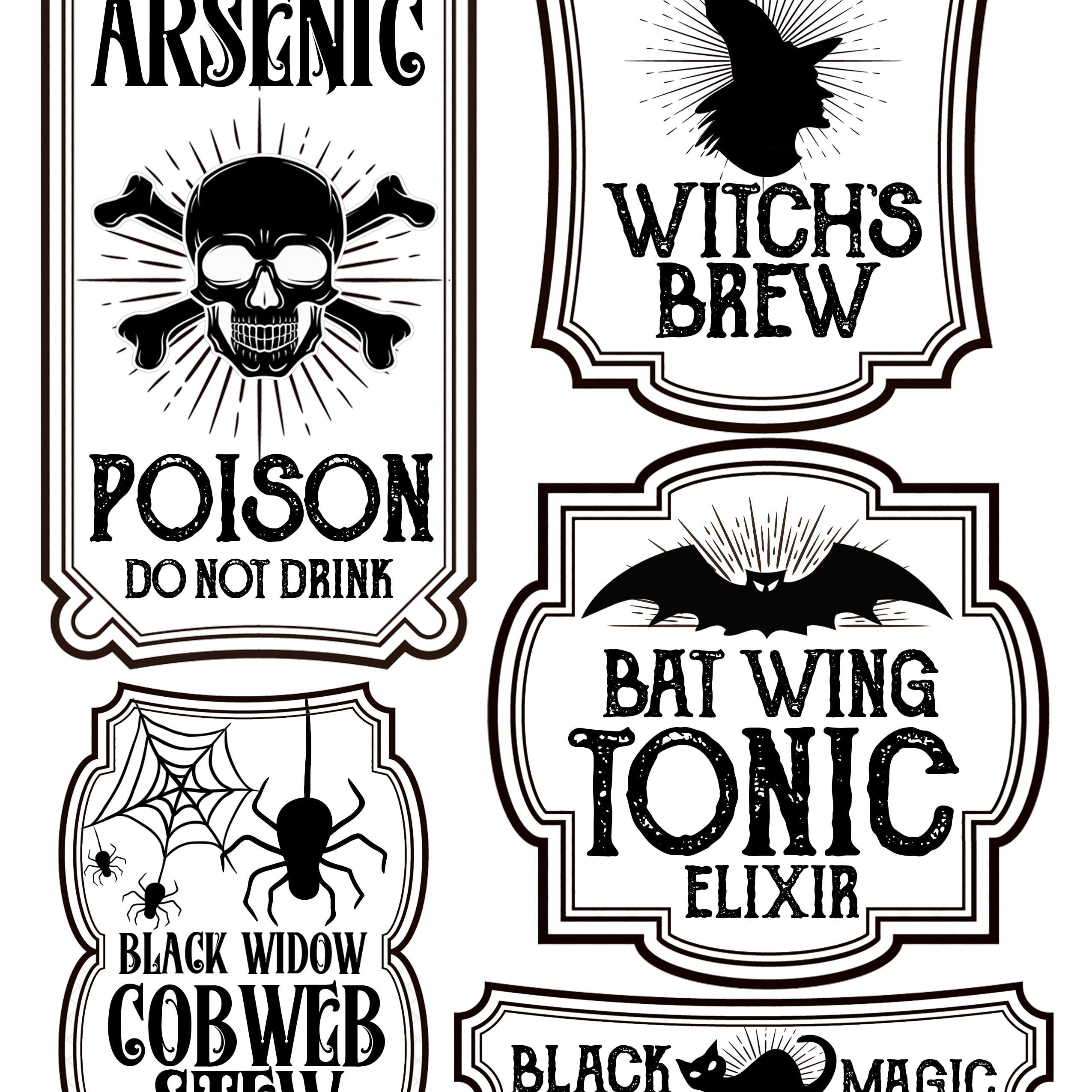 printable halloween water bottle labels free