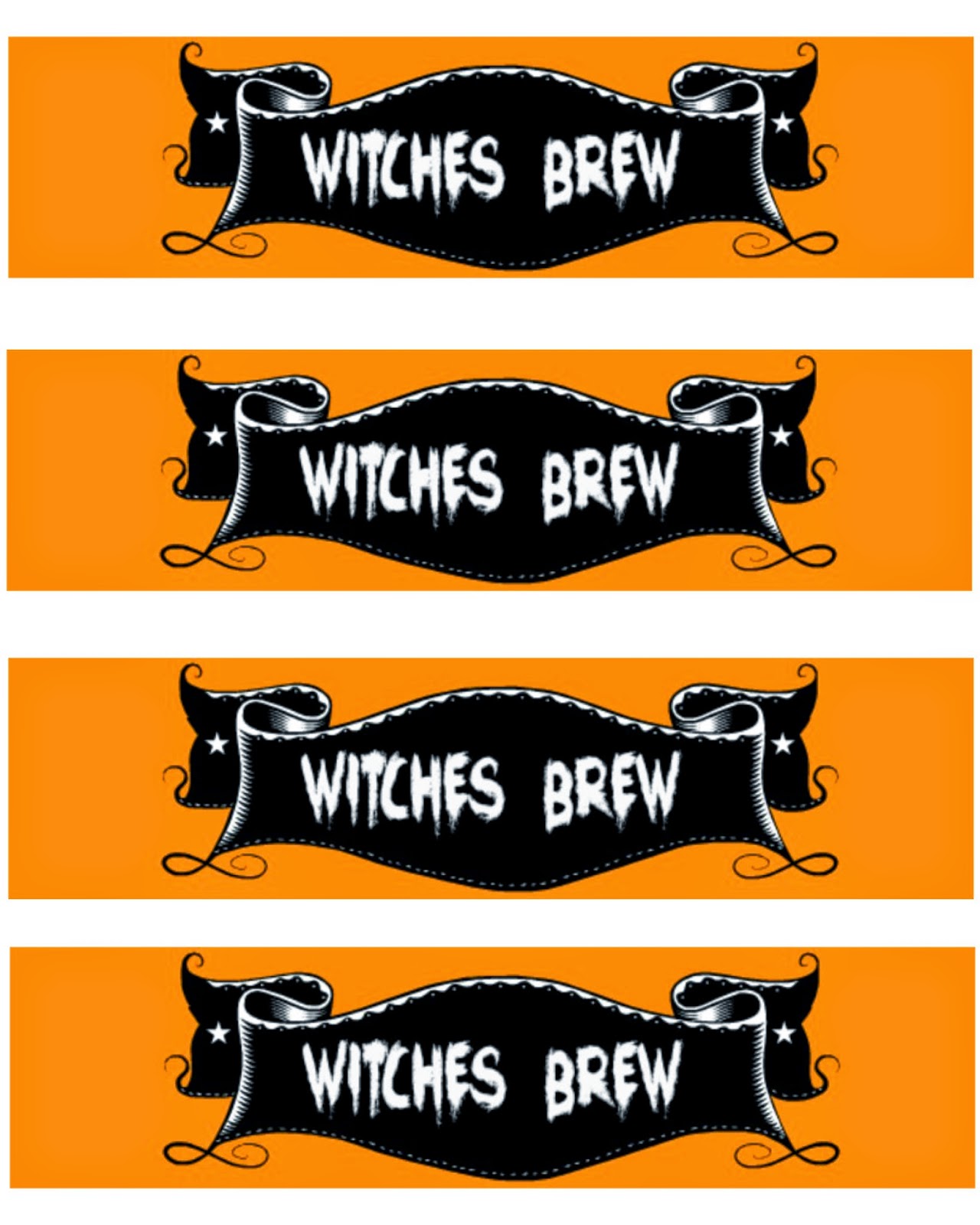 printable halloween water bottle labels free