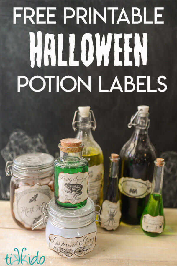 printable halloween water bottle labels free