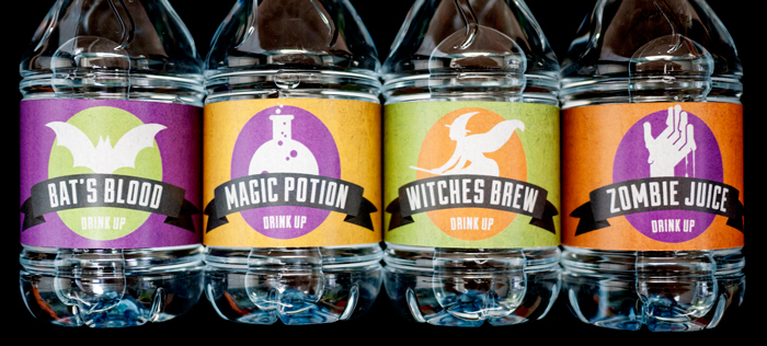 printable halloween water bottle labels free