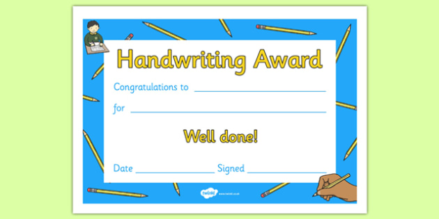 ? Writing Award Certificate (teacher made) - Twinkl