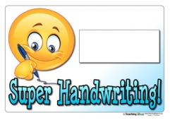 printable handwriting certificates