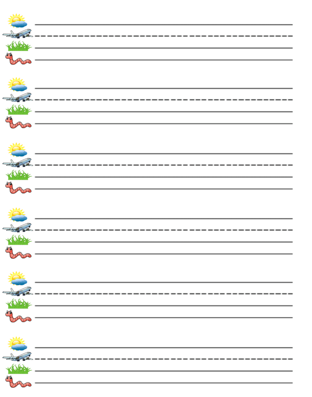 printable handwriting paper for kindergarten
