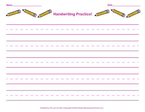 Printable-Handwriting-Paper - Tims Printables