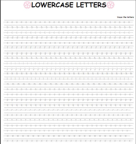 Printable Handwriting Worksheets UPPERCASE and LOWERCASE Letter ...
