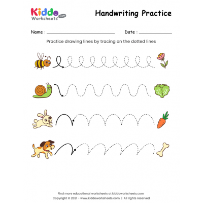 printable handwriting worksheet for tracing