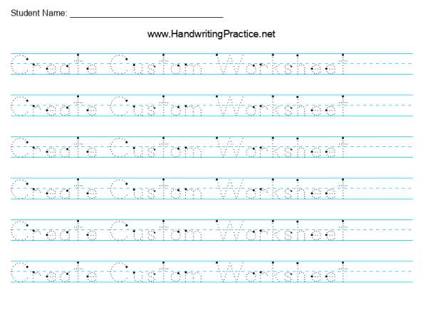 Print Handwriting Worksheets - HandwritingPractice.net