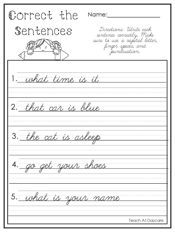 printable handwriting worksheets for 1st grade