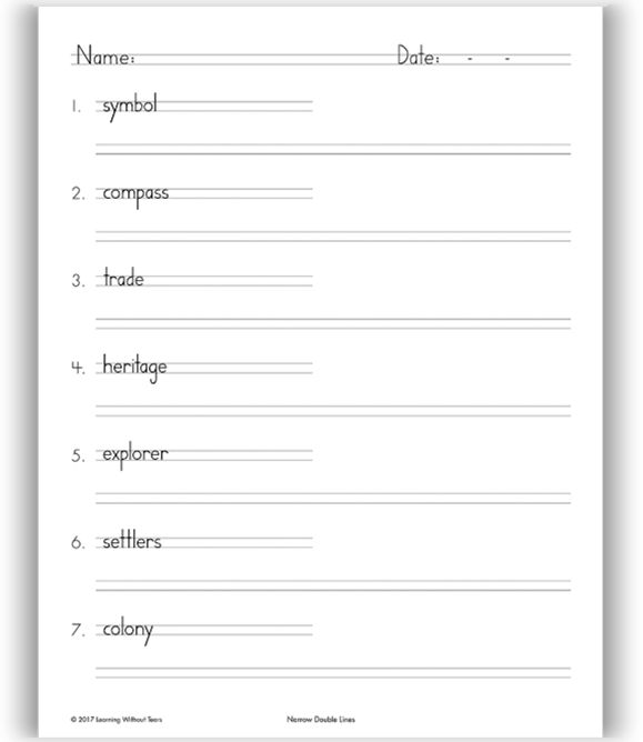 printable handwriting worksheets for 3rd grade