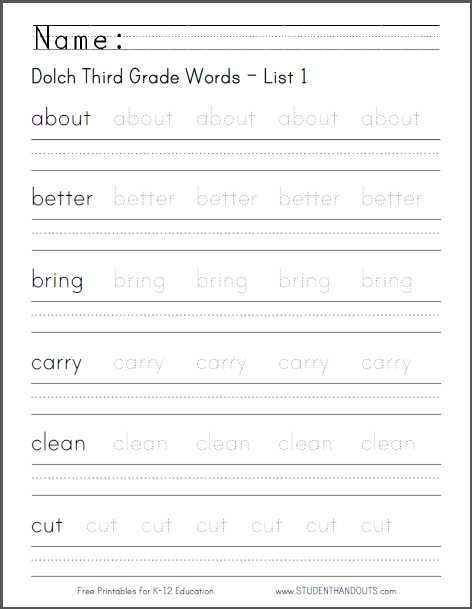 3rd Grade Spelling Worksheets As Well As 2nd Grade Handwriting ...