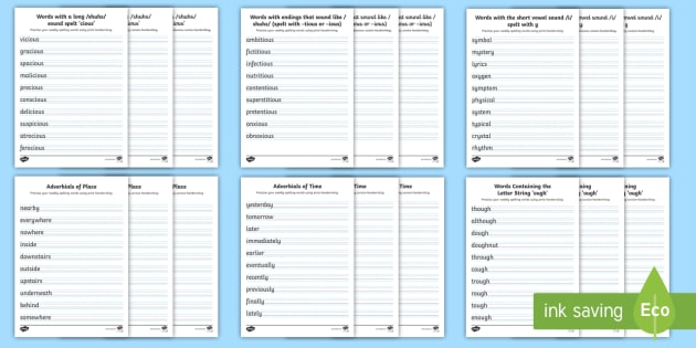 printable handwriting worksheets for grade 5