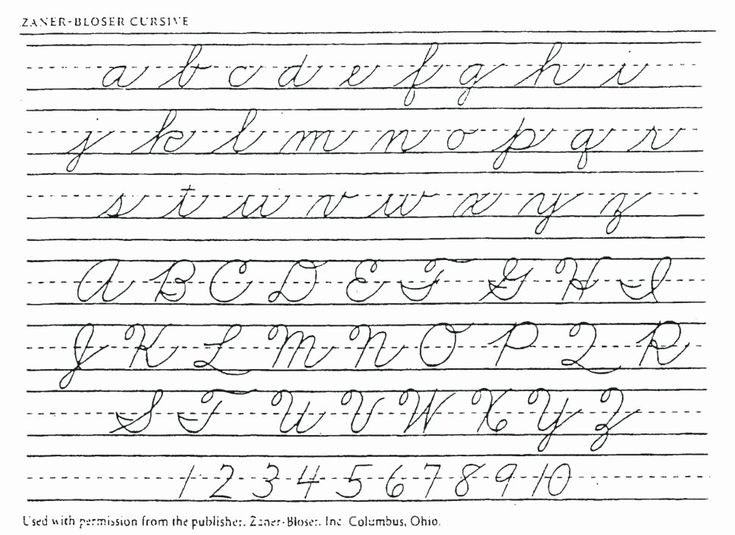 25 Printable Cursive Alphabet Chart | Softball Wristband Template
