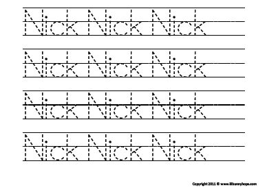 printable handwriting worksheets name
