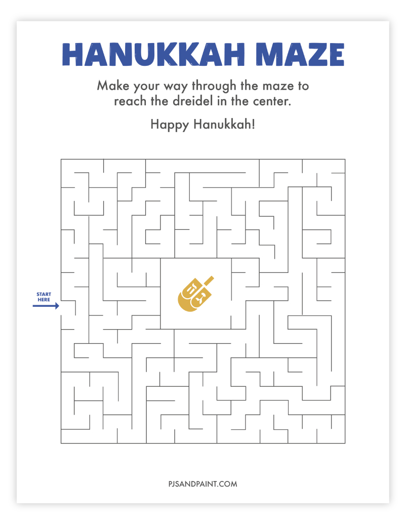 printable hanukkah games