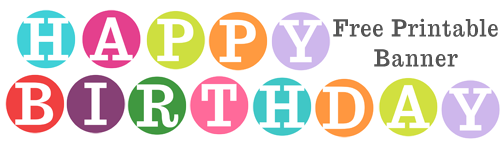 Printable Happy Birthday Banner - Karen Cookie Jar
