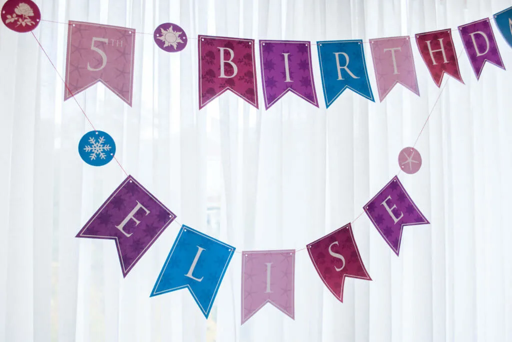 printable happy birthday banner princess
