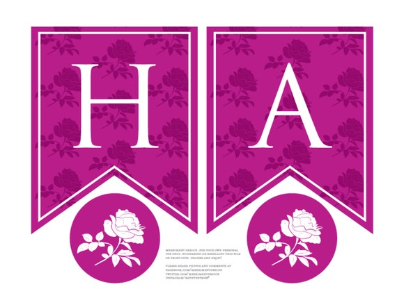 printable happy birthday banner princess