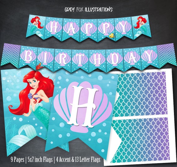 printable happy birthday banner princess