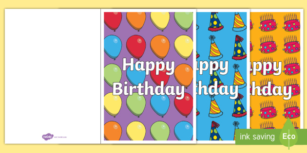 Printable Birthday Cards: 15 FREE Designs To Color - Crafts on Sea