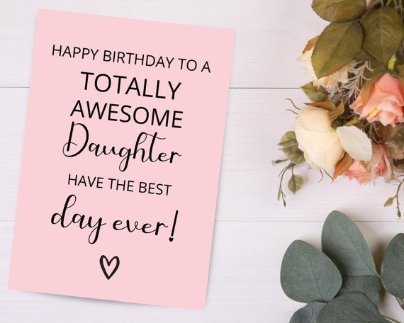 printable happy birthday daughter cards