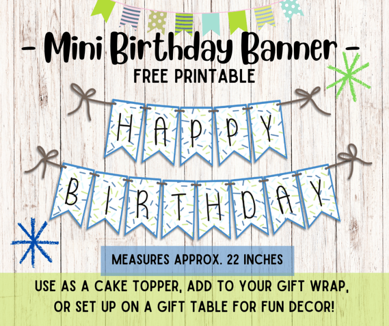 printable happy birthday desk decorations