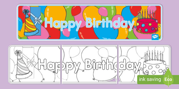 printable happy birthday flags