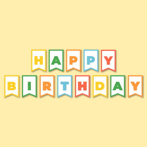 Printable Happy Birthday Banner | AllFreePaperCrafts.com