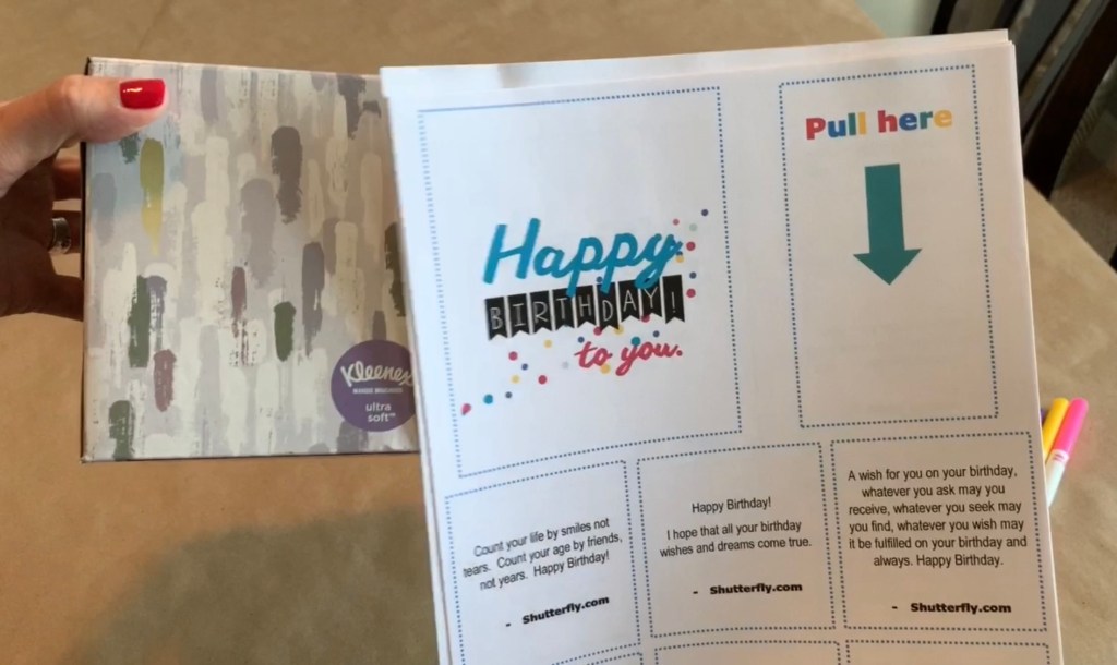 printable happy birthday money holder