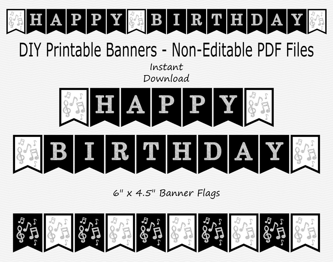 printable happy birthday music
