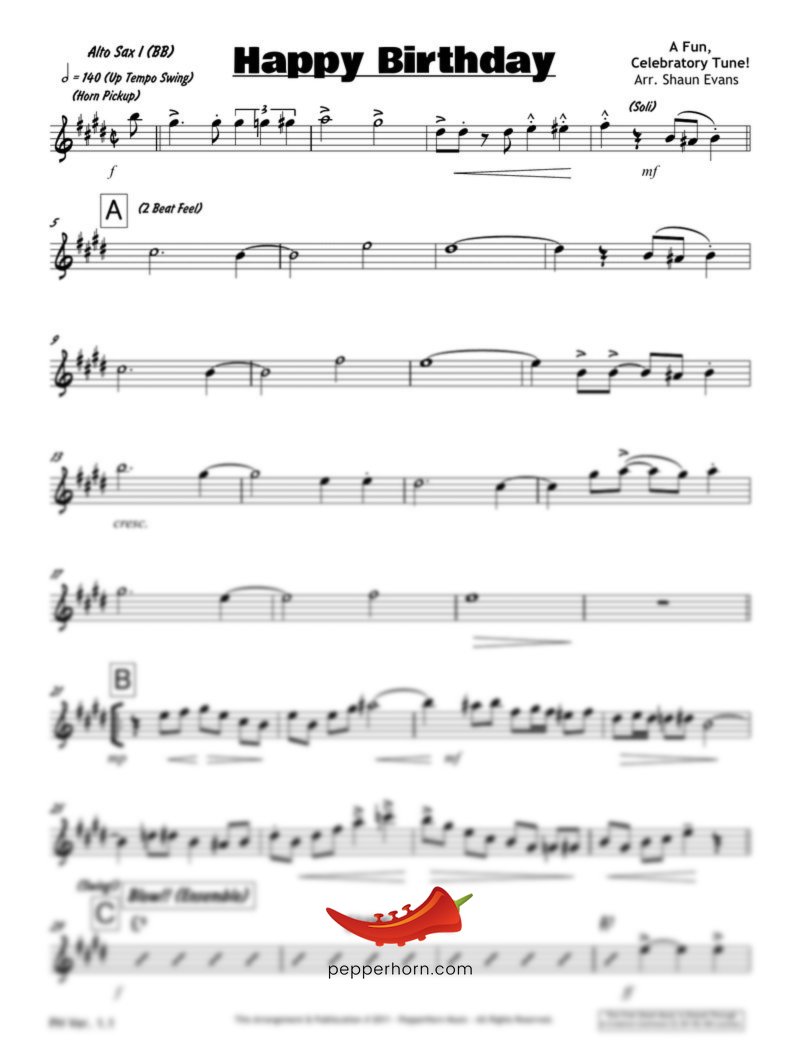 printable happy birthday music