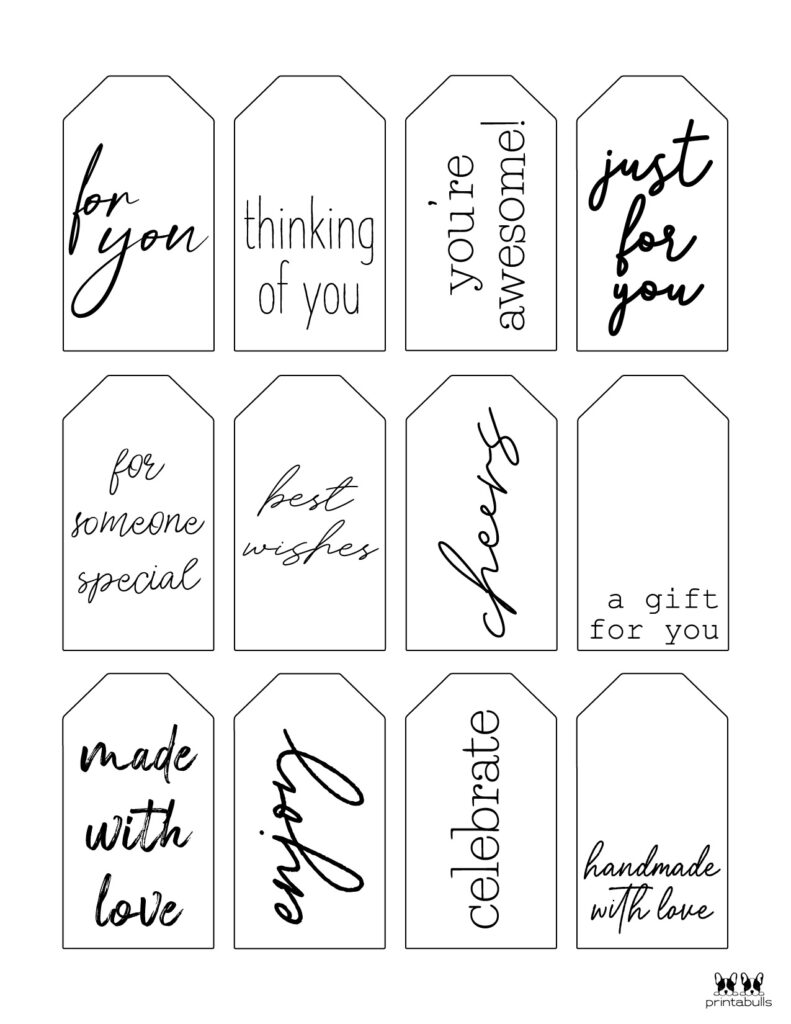 Free Printable Gift Tags - 500+ Tags | Printabulls