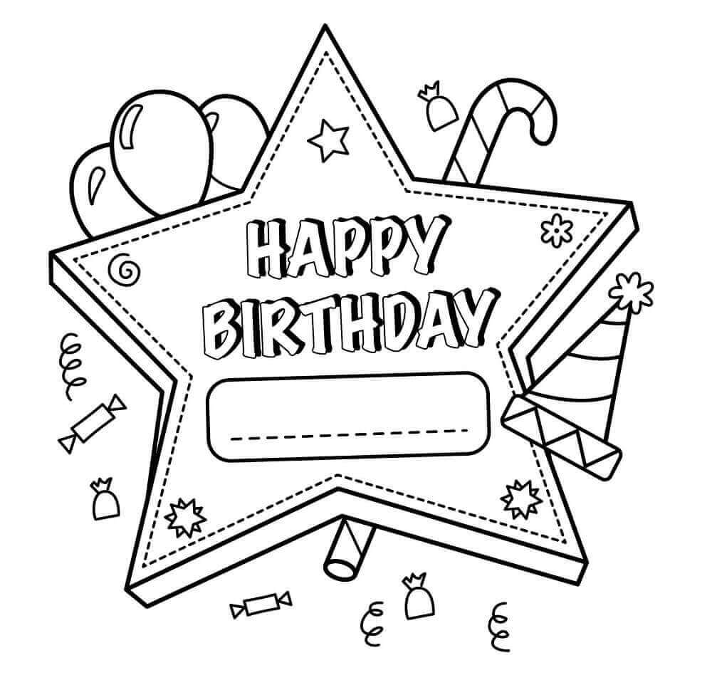 printable happy birthday pictures to color