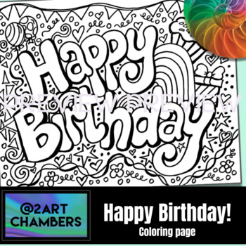 Happy birthday coloring pages | TPT