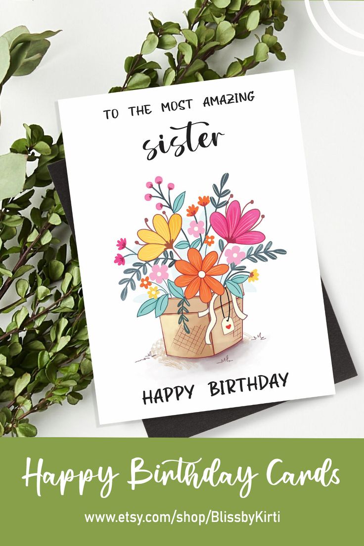 printable happy birthday sister