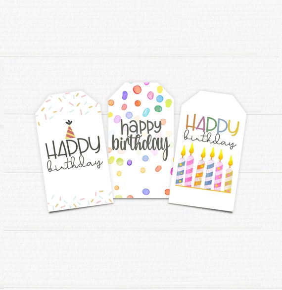 printable happy birthday tags