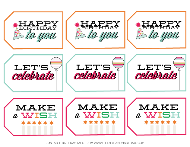 printable happy birthday tags