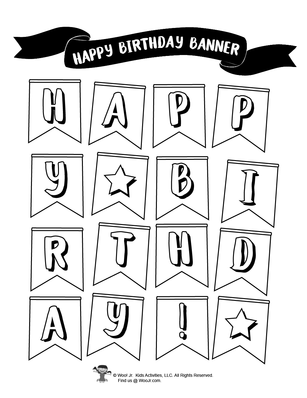printable happy birthday triangle banner