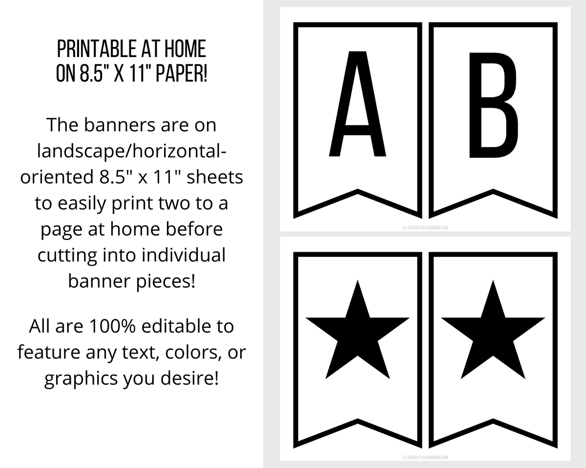 printable happy birthday triangle banner