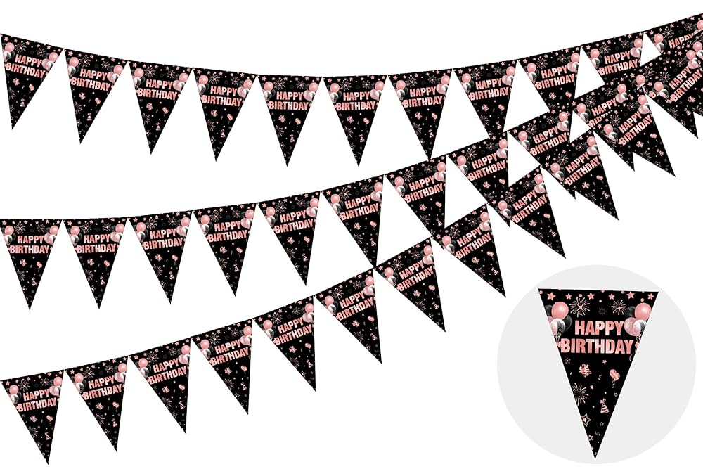 printable happy birthday triangle banner