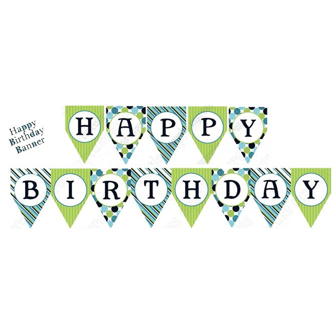 printable happy birthday triangle banner
