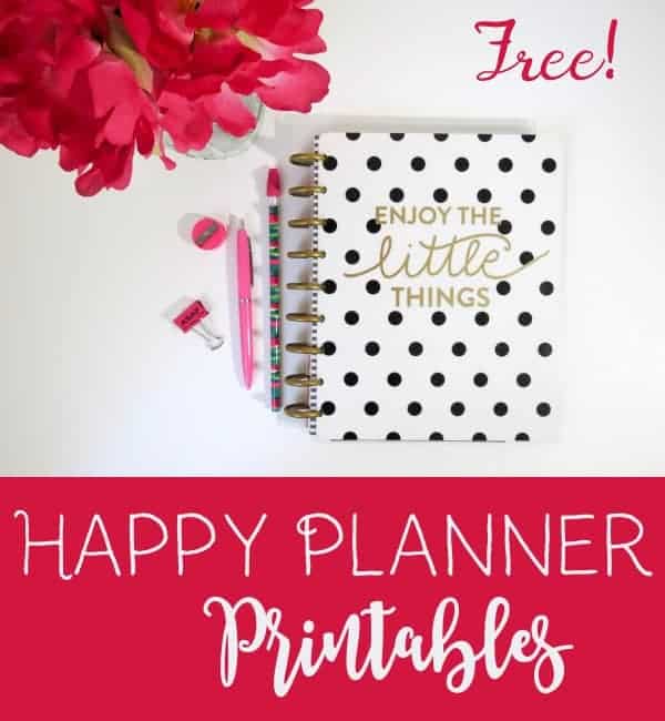 printable happy planner cover