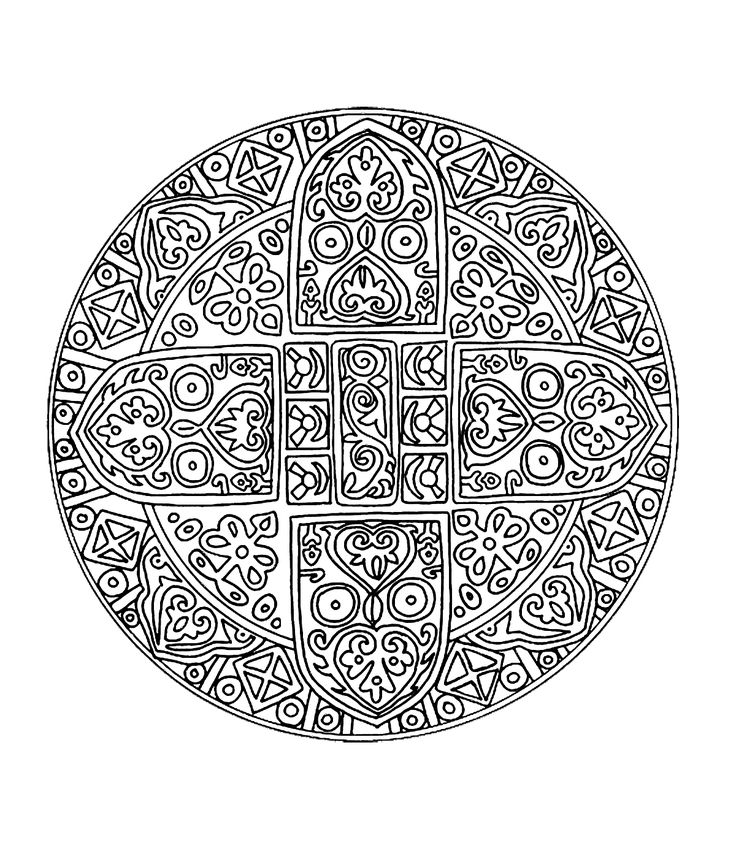 Mandala to color difficult - 1 - Difficult Mandalas (for adults ...