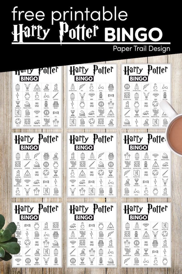 Free Printable Harry Potter Bingo Game | Paper Trail Design - Worksheets Library free-printable-harry-potter-bingo-game-paper-trail-design-worksheets-library