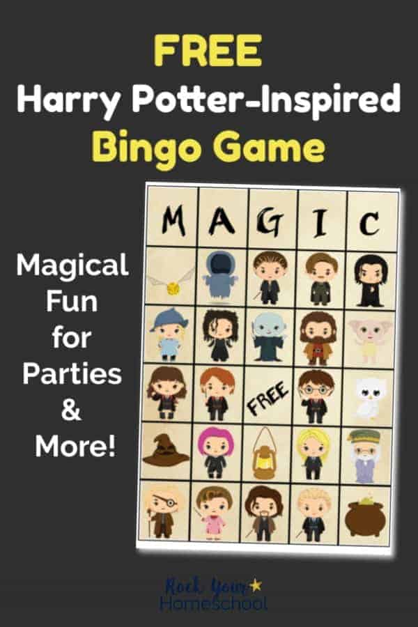 printable harry potter bingo cards