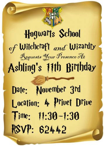printable harry potter happy birthday cards