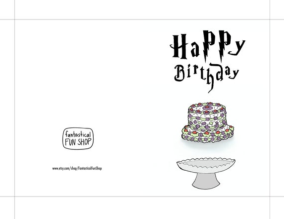 printable harry potter happy birthday cards